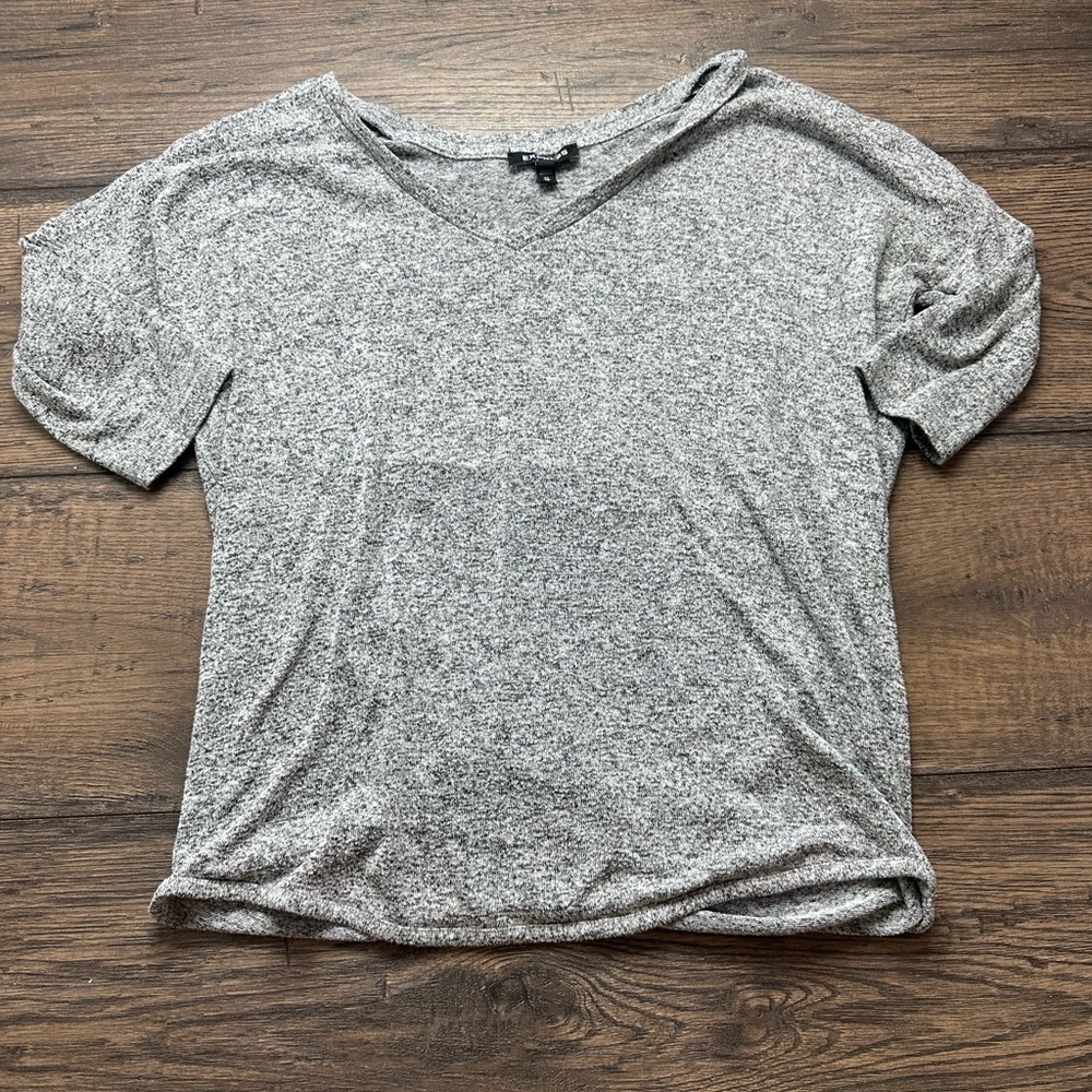 Express Charcoal Knit Top XS